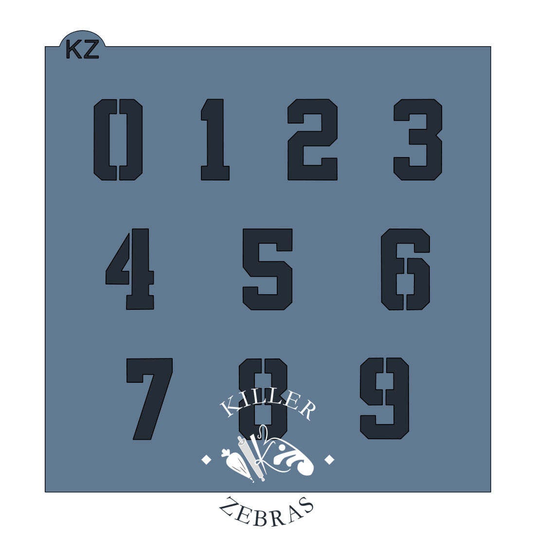 Jersey Numbers Stencil | Lakeside Cookie Co. | Cookies, Classes &amp; Party ...